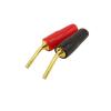 WUZDPRCJ 12Pcs/lot Small Gold-Plated 2mm Banana Plug Curved Pin Audio Speaker Plugs Screw Lock Wiring Terminal Banana Connector view 2