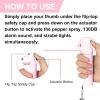 Self Defence Personal Alarm Set 3-in-1 for Women,pepper gel bottle with 130 dB Siren & Strobe Lights,UV Marking Dye & Flip-top Safety Cap protect for lady keychain set,USB charge (Pink) view 4