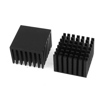 EKFVNIQQ 2pcs Anodized Black Aluminum Radiator 28x28x20mm Electronic Cooler Radiator(Color:28X28X20)