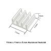 10pcs Aluminum Heat Sink 11x11x5mm Electronic Chip Heat Sink Cooler RAM, Memory, IC DC Converter(Color:11X11X5 w 3M9448A) view 3