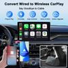 Android Auto & CarPlay Wireless Adapter - 2 in 1 Wireless for iPhone & Android, Plug & Play for Factory Wired Cars - Supports iOS 10+ view 2