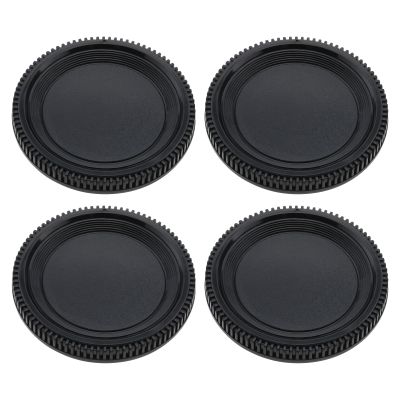 OTOTEC 4 Pcs F Mount Plastic Body Cap Camera Protector Dust Cap Compatible with Nikon F Mount Film or Digital SLR Camera Black