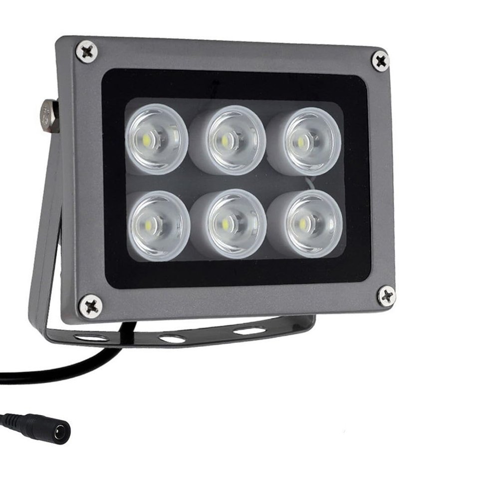 Security Cameras Infrared IR Illuminator 6PCS Array IR LED IR Illuminator, 12V Power Supply for CCTV Security Camera LED Infrared IR Illuminators Light