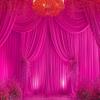 20ft x 10ft Wrinkle Free Hot Pink Wedding Backdrop Curtains for Party Bridal Shower Reception Decorations Hot Pink Fabric Curtain Backdrops Drapes for Photography Baby Shower Birthday Background view 3