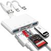 5-in-1 Memory Card Reader, USB OTG Adapter & TF SD Card Reader for Phones, CYZFOWDUO USB C and USB A Devices with Micro SD &TF Card Slots, Supports SD/Micro SD/SDHC/SDXC/MMC Charging for iPhone/Pad view 1