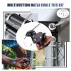 AuraBayze Heavy Duty Metal Zip Ties Gun Kit for Fastening Cutting,200PCS Self-locking Uv Resistant Stainless Steel Cable Ties Tool Set for Outdoor Fence, Exhaust Pipe,with 20PCS Screw Hole (8PCS Set) view 4