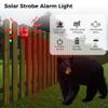 3Pcs Solar Alarm Lights with Motion Detector, Waterproof Outdoor Security Siren Light, 6 Led Flashing Red Light & 129Db Siren, 4 Modes for Farm, Villa, Barn, Yard, Home view 3