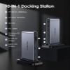LENTION 10-in-1 Detachable USB C Laptop Docking Station with Dual 4K@60Hz HDMI, PD Charging, USB C, USB-A, SD/Micro Card Readers, 3.3ft Host Cable for 2025-2016 MacBook Pro, Windows use view 2