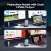 LENTION 10-in-1 Detachable USB C Laptop Docking Station with Dual 4K@60Hz HDMI, PD Charging, USB C, USB-A, SD/Micro Card Readers, 3.3ft Host Cable for 2025-2016 MacBook Pro, Windows use view 3