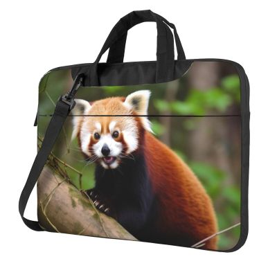 14 inch Laptop Tote Bag Men Women Little Red Panda Shoulder Laptop Sleeve Briefcase Messenger Computer Bag