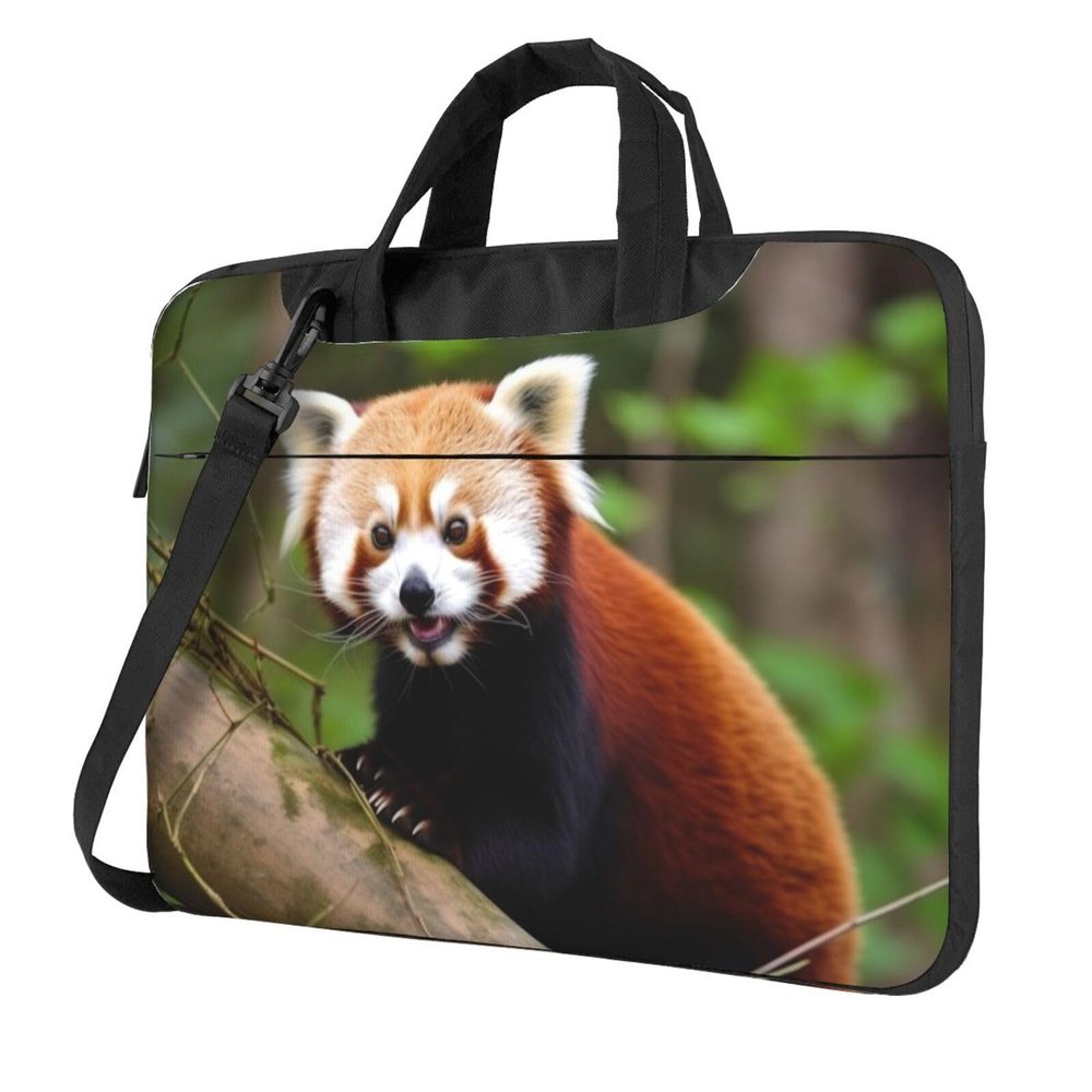 14 inch Laptop Tote Bag Men Women Little Red Panda Shoulder Laptop Sleeve Briefcase Messenger Computer Bag