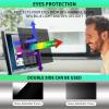 DEJIMAX 3-Pack 32 Inch Computer Privacy Screen for 16:9 Widescreen Computer Monitor Computer Screen Protector view 4