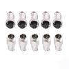 5 Pcs GX12 6 Pin Metal Male Female Panel Connector, 12mm Panel Mount Circular Metal Aviation Connector Adapter Plug Socket for Cable Power Connection (5 Sets) view 1