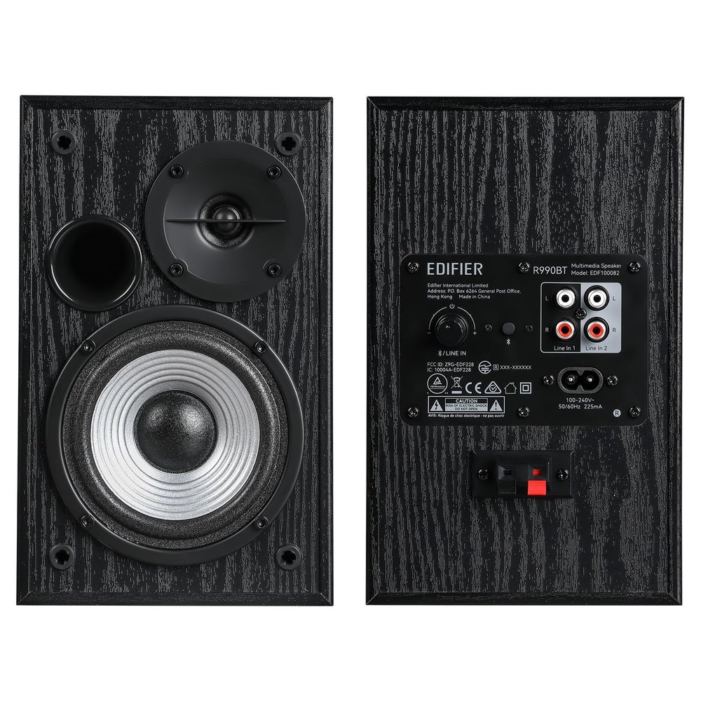 Edifier R990BT Bluetooth Computer Speakers - 2.0 Active Bookshelf Speaker - Powered Studio Monitor for PC Smartphone Tablet - MDF Enclosure - 24W RMS (Pair)