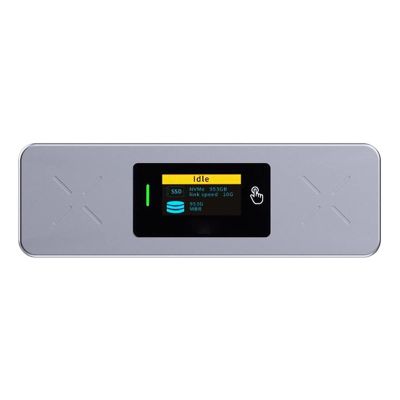Smart-LCD Display M.2 NVMe SSD Enclosure NVMe Adapter 10Gbps USB 3.2 Gen2 External Case Box High-Definition Disk Housing Hard Drive Case External Drive Storage Waterproof Portable Multiple With Holder