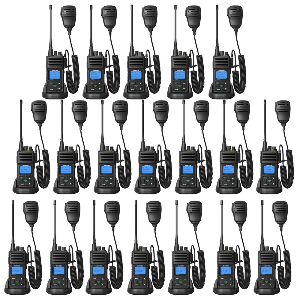 SAMCOM Walkie Talkies Speaker and Mics,19 Packs