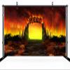 CHNYWORK 9x6ft Hell Backdrop Hell Gate Life After Death Hellfire Heaven Hell Stairway Background Halloween Christian Religious Belief Church Theme Party Decor Portrait Photo Booth Props Wallpaper view 3