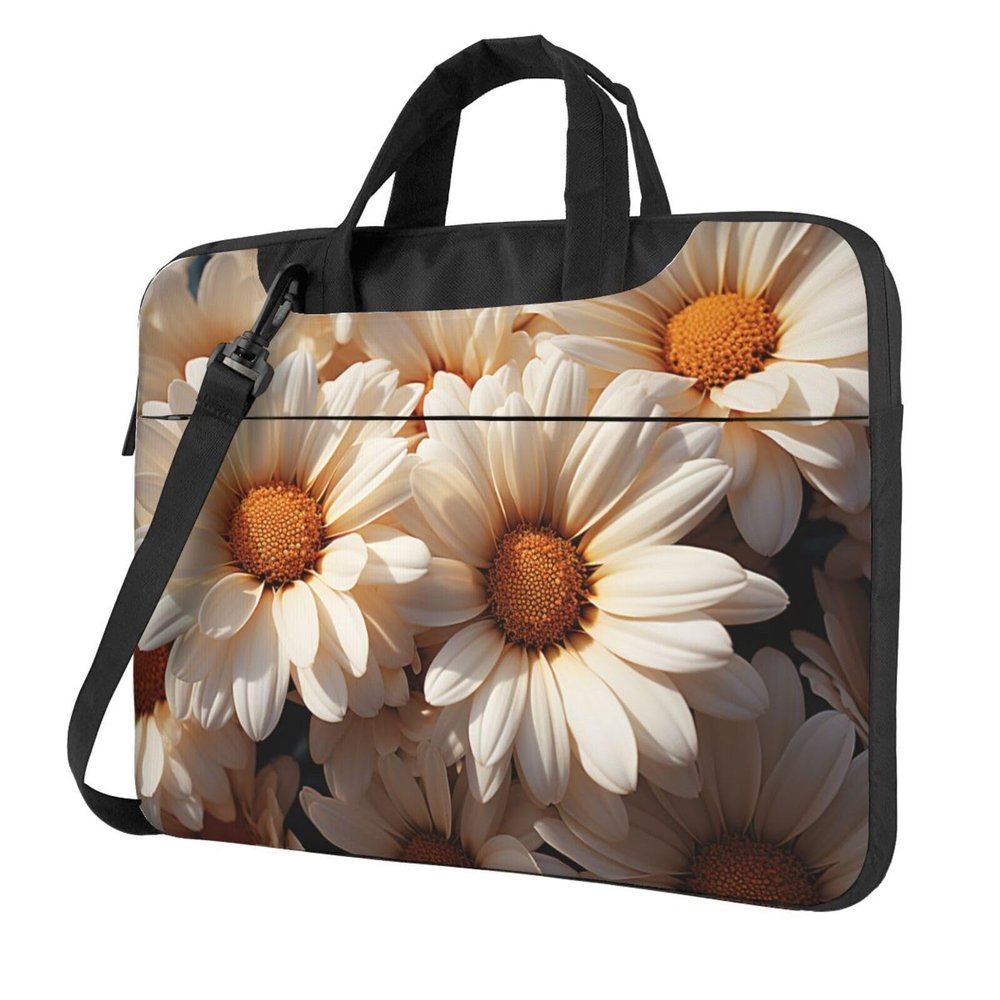 13 inch Laptop Tote Bag Men Women Beauty Daisy Shoulder Laptop Sleeve Briefcase Messenger Computer Bag