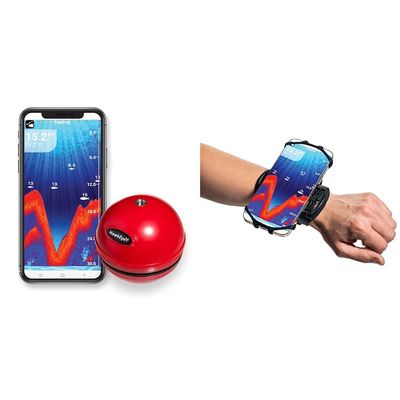 Hawkeye FishPod 5X Bluetooth Fish Finder Bundle with FishPod Armband Smartphone Holder