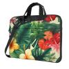 14 inch Laptop Tote Bag Men Women hojas tropicales y flores Shoulder Laptop Sleeve Briefcase Messenger Computer Bag