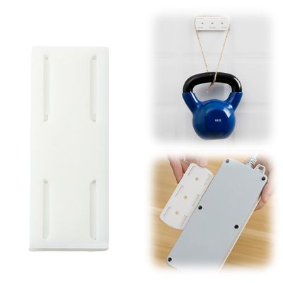4/8 Pcs Adhesive Punch-Free Socket Holder, 2024 Upgraded Power Strip Holder Wall Mount for Home Table Wall, Self-Adhesive Desktop Socket Fixer for WiFi Routers Remote Controls (White 4 Pcs)
