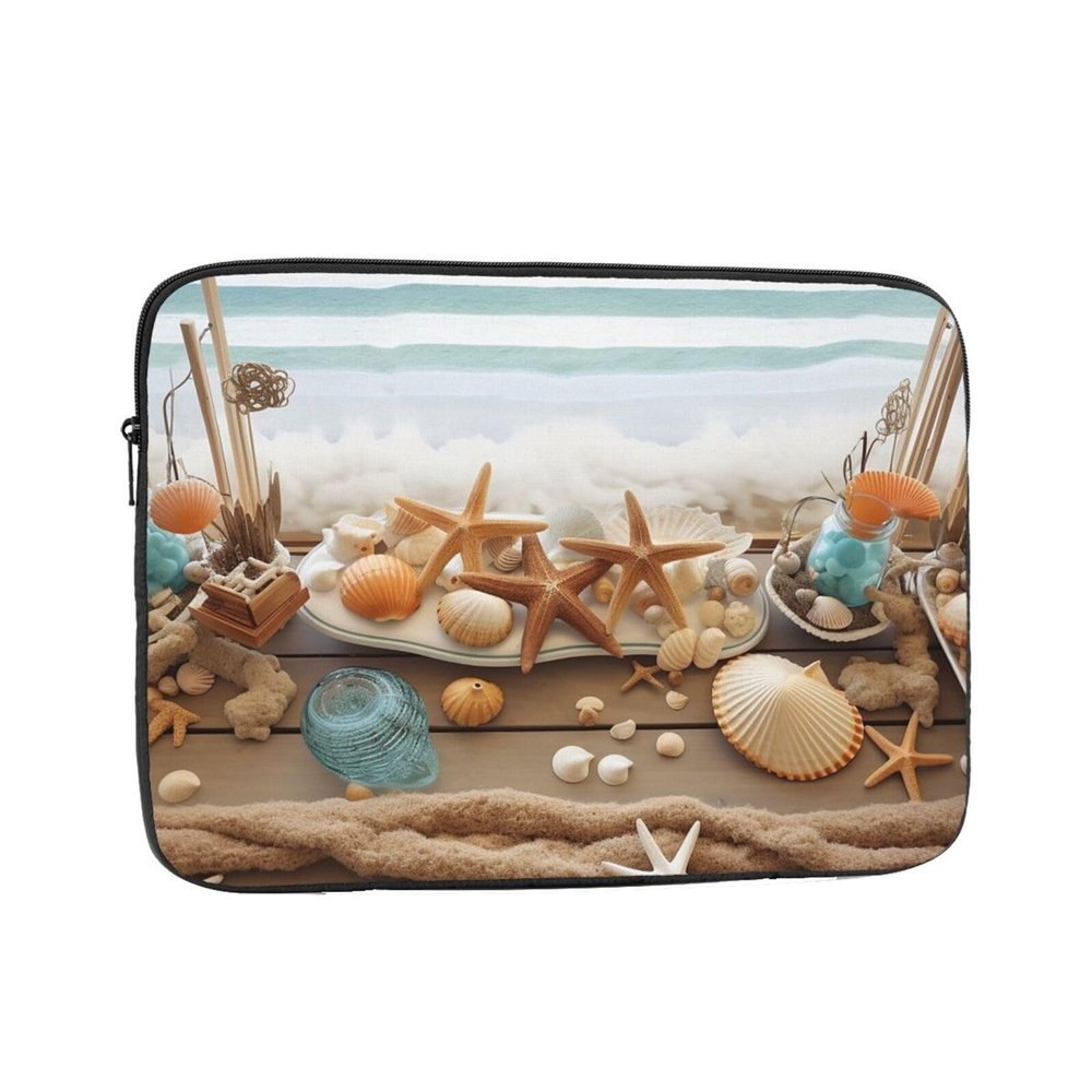 15 inch Laptop Sleeve Bag Ocean Beach Theme Laptop Bag Shockproof Computer Carrying Cover Slim Briefcase Handbag