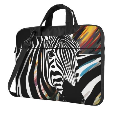 13 inch Laptop Tote Bag Men Women Abstract Animal Zebra Shoulder Laptop Sleeve Briefcase Messenger Computer Bag