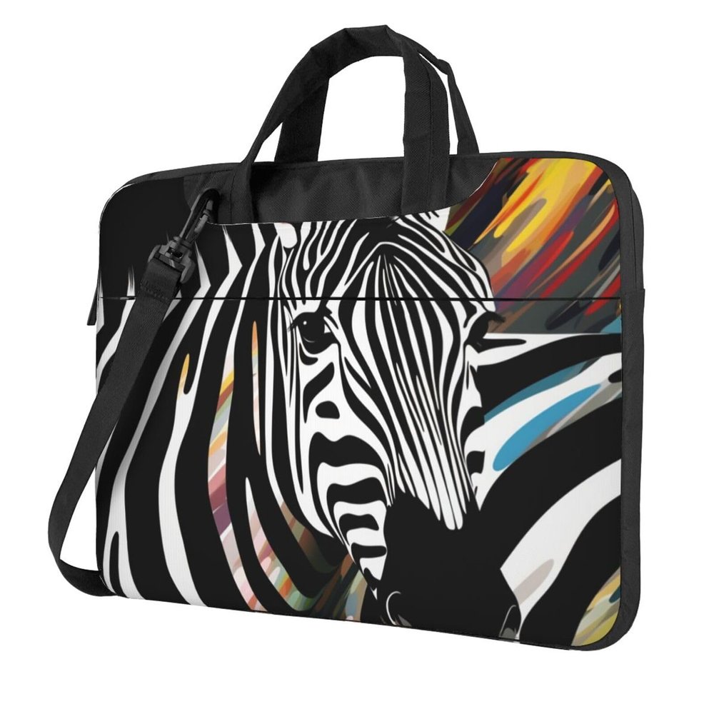 13 inch Laptop Tote Bag Men Women Abstract Animal Zebra Shoulder Laptop Sleeve Briefcase Messenger Computer Bag