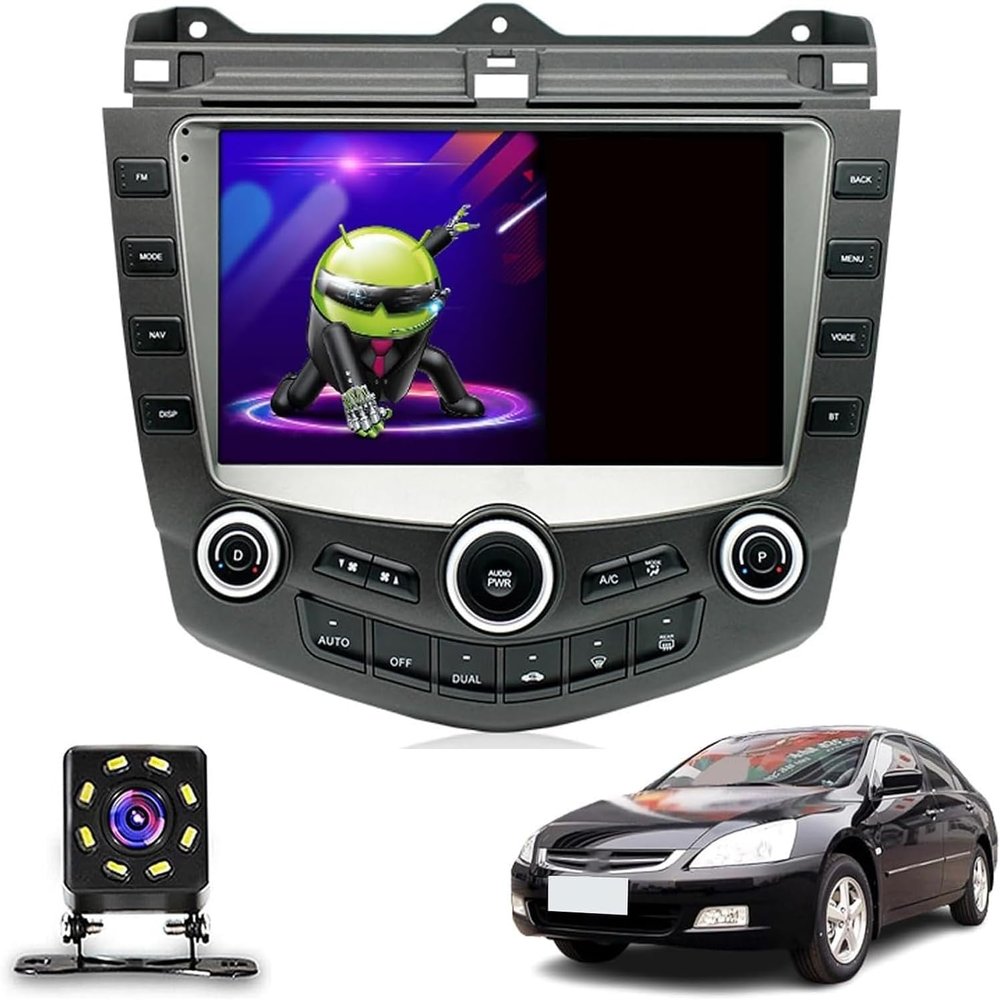 AZUIQIMENG Radio Android Car Stereo for Honda Accord (2004-2007),10.1 Inch Touch Screen Auto Navigation System with GPS WiFi Bluetooth FM Mirror Link + Backup Camera(Octa Core 4+64 G)