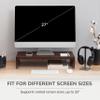 Anji Mountain Wooden Monitor Stand - Elegant Monitor Riser, Perfect Monitor Stand for Desk Organization, Durable Wood Construction monitor stands, Enhances Ergonomics and Workspace Efficiency,Walnut view 4