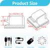 Abnii 100PCS Adhesive Cable Clips, Wire Holder Organizer Cord Management, Cable Staples Outdoor Strong Cord Clips for Wall, Desk, Christmas Lights, String Lights, TV PC Ethernet Cable, Black Small view 2
