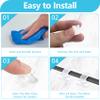 Abnii 100PCS Adhesive Cable Clips, Wire Holder Organizer Cord Management, Cable Staples Outdoor Strong Cord Clips for Wall, Desk, Christmas Lights, String Lights, TV PC Ethernet Cable, Black Small view 4