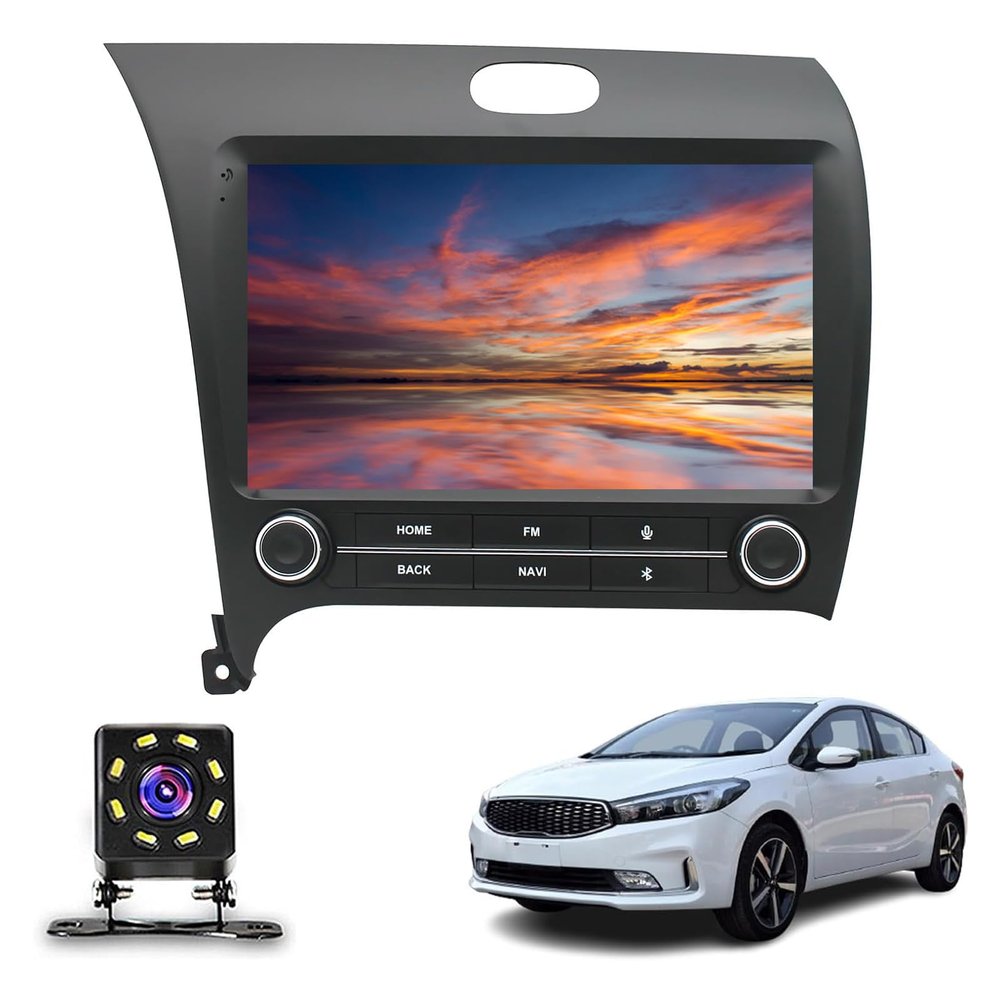 AZUIQIMENG Android 13 Radio Double Din Car Stereo Sat Nav for KIA K3 Cerato Forte (2013-2017) GPS Navigation 9'' Headunit MP5 Multimedia Video Player FM Receiver With WiFi DSP Carplay(Size:Octa Core 4