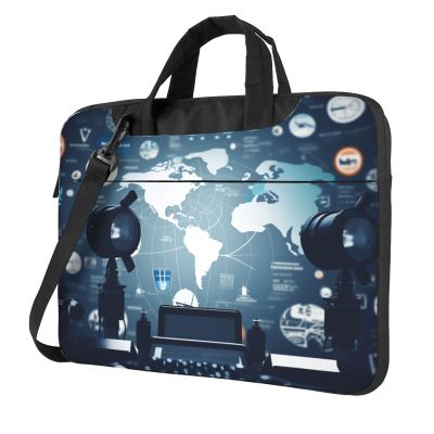 13 inch Laptop Tote Bag Men Women Press TV News Shoulder Laptop Sleeve Briefcase Messenger Computer Bag