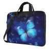 13 inch Laptop Tote Bag Men Women Blue Starry Butterfly Shoulder Laptop Sleeve Briefcase Messenger Computer Bag view 1