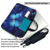 15.6 inch Laptop Tote Bag Men Women Blue Starry Butterfly Shoulder Laptop Sleeve Briefcase Messenger Computer Bag view 3
