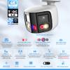 Dual-Lens 4K (8MP) TiOC Outdoor POE Camera - 2 x 4MP Duo 180 Panoramic Wide Angle AI Bullet IP Camera, Dual Color Night, Smart PSS Lite, DMSS, Active Detterence, 2-Way Audio, Human/Vehicle Detection view 2
