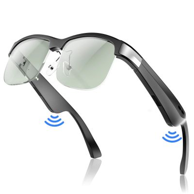 GAXABI Smart Glasses, Polarized Bluetooth Sunglasses, Built-in Mic & Speakers, Voice Assistant, UV Protection, Bluetooth Glasses for Office, Driving, Cycling Outdoor Sports