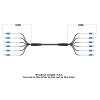 16FT/5M OM3 6 Core Multimode LC to LC Outdoor Armored Fiber Patch Cable, Direct Burial Fiber Optic Cable, OM3 6 Strands Fiber Cable Industrial TPU50/125um, OD-5mm, Black view 4