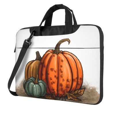 14 inch Laptop Tote Bag Men Women Pumpkin Shoulder Laptop Sleeve Briefcase Messenger Computer Bag