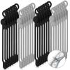 Nuanchu 40 Pcs Silicone Cable Ties Reusable Holder Adjustable Straps Multipurpose Charging Cable Organizer for Fastening Charging Cords Wires(7.1 Inch,Black, Gray) view 1