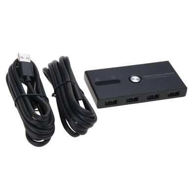 GMBYLBY USB 3.0 Switch Selector 4 Ports 2 Computers Switcher Adapter Hub for PC Printer Scanner Button 2 Cables Kvm Switch 2 Monitors 2 Computers 144hz 4 Port Displayport