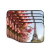 13 inch Laptop Sleeve Bag Paris Eiffel Tower Flower Laptop Bag Shockproof Computer Carrying Cover Slim Briefcase Handbag view 3