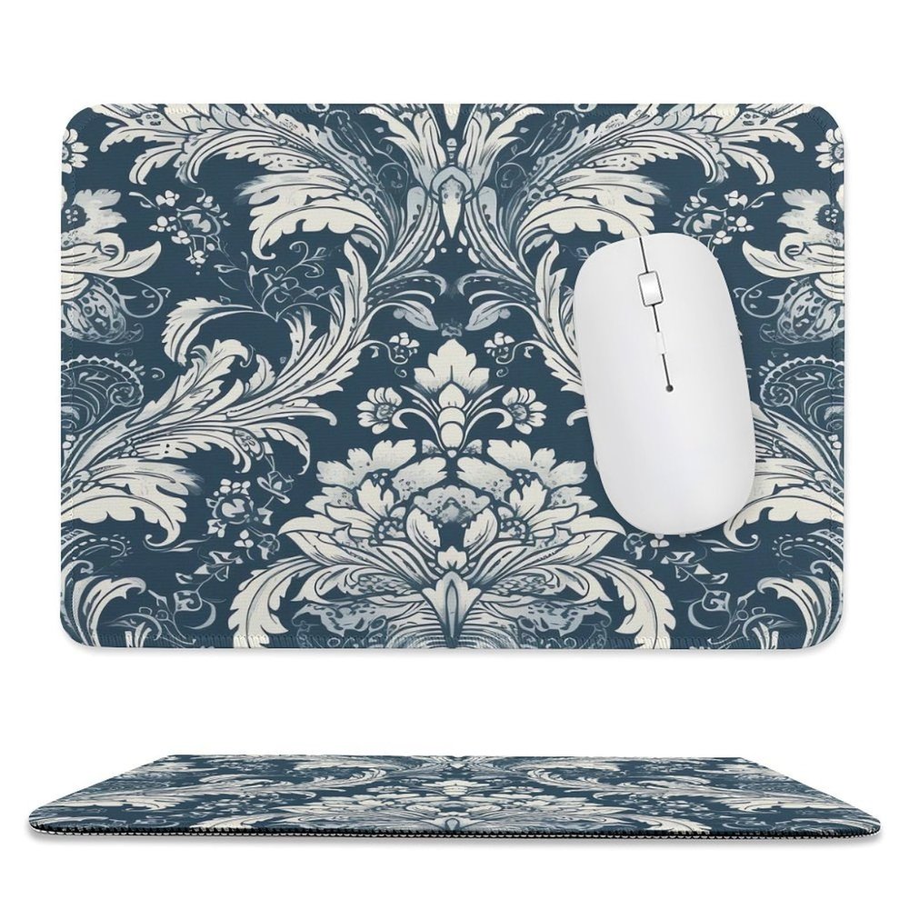 Mousepad 7.9"x9.4" Gaming Mousepads Non-Slip Mousemat Small Portable Mousepas White Pattern Mousepad for Laptop Office Home