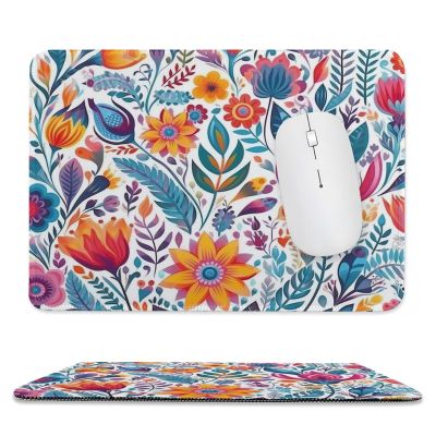 Mousepad 7.9"x9.4" Gaming Mousepads Non-Slip Mousemat Small Portable Mousepas Vibrant Flower Mousepad for Laptop Office Home