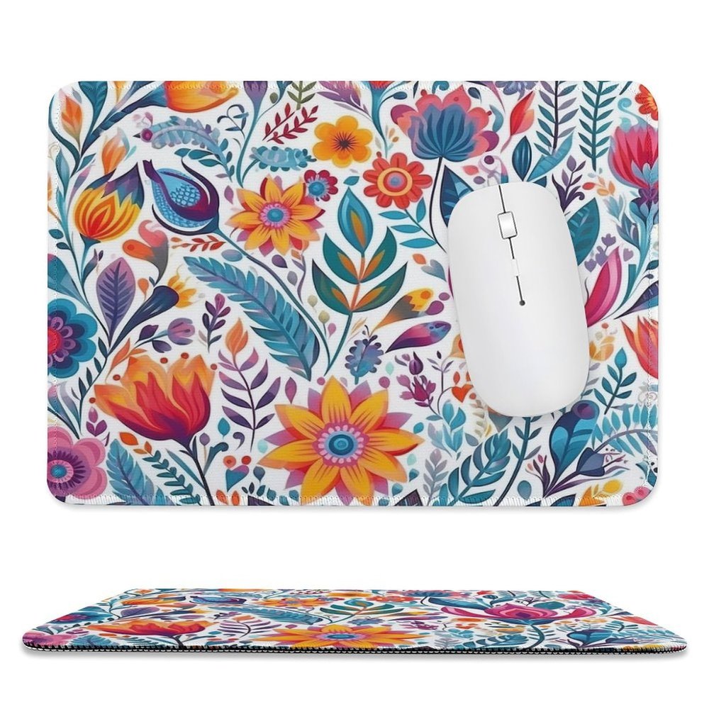 Mousepad 7.9"x9.4" Gaming Mousepads Non-Slip Mousemat Small Portable Mousepas Vibrant Flower Mousepad for Laptop Office Home