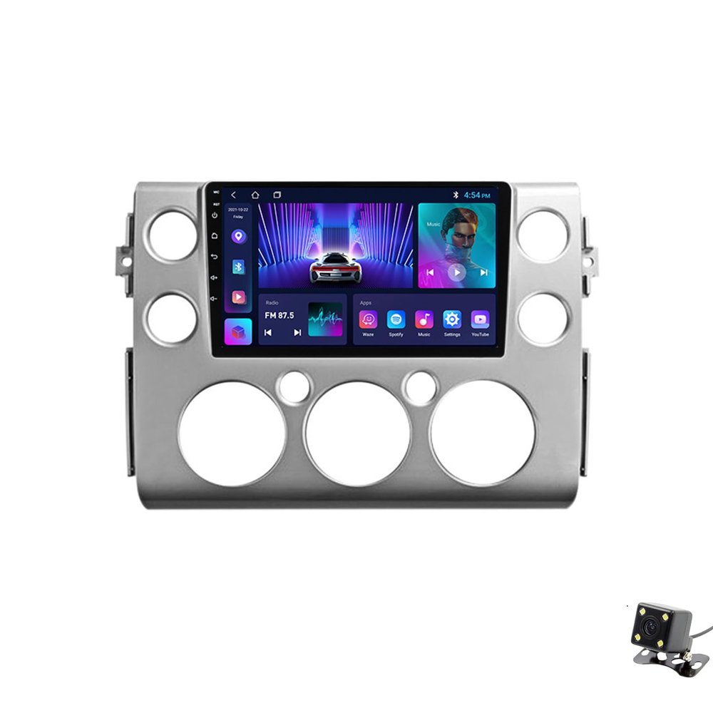 ADMLZQQ Android 12 Head Unit 2 Din Car Stereo Sat Nav for Toyota FJ Cruiser J15 2006-2020 Radio GPS Navigation 9'' MP5 Multimedia Video Player FM Receiver Support 4G SIM 5G WiFi SWC,M100cp