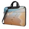 14 inch Laptop Tote Bag Men Women Beach footprints Shoulder Laptop Sleeve Briefcase Messenger Computer Bag view 1