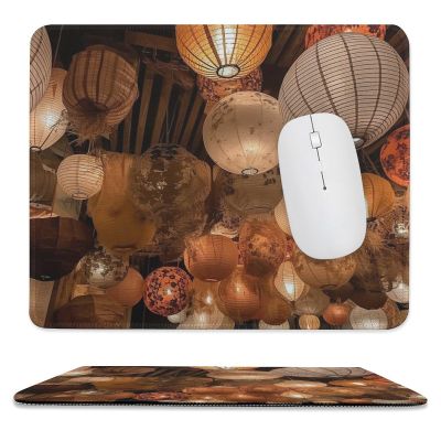 Mousepad 9.8"x11.8" Gaming Mousepads Non-Slip Mousemat Small Portable Mousepas Hanging Lanterns Mousepad for Laptop Office Home