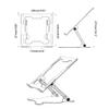 Aluminum Laptop Stand Ergonomic Adjustable Notebook Stand Holder Computer Stand Fit for Laptops Smaller Than 17" Height Adjustable Laptop Stand for Desktop Ergonomic Aluminum Holder Laptop view 3